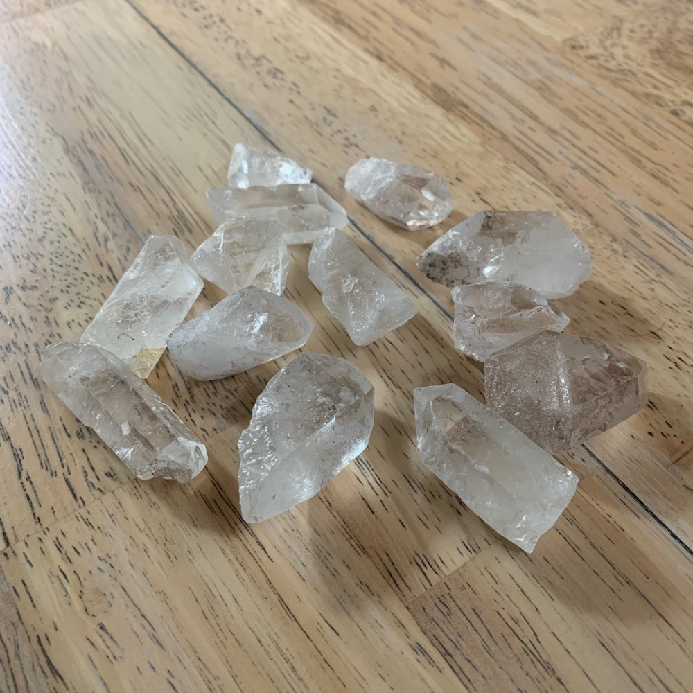Natural Clear Quartz Crystal Set - Picture 2 of 3